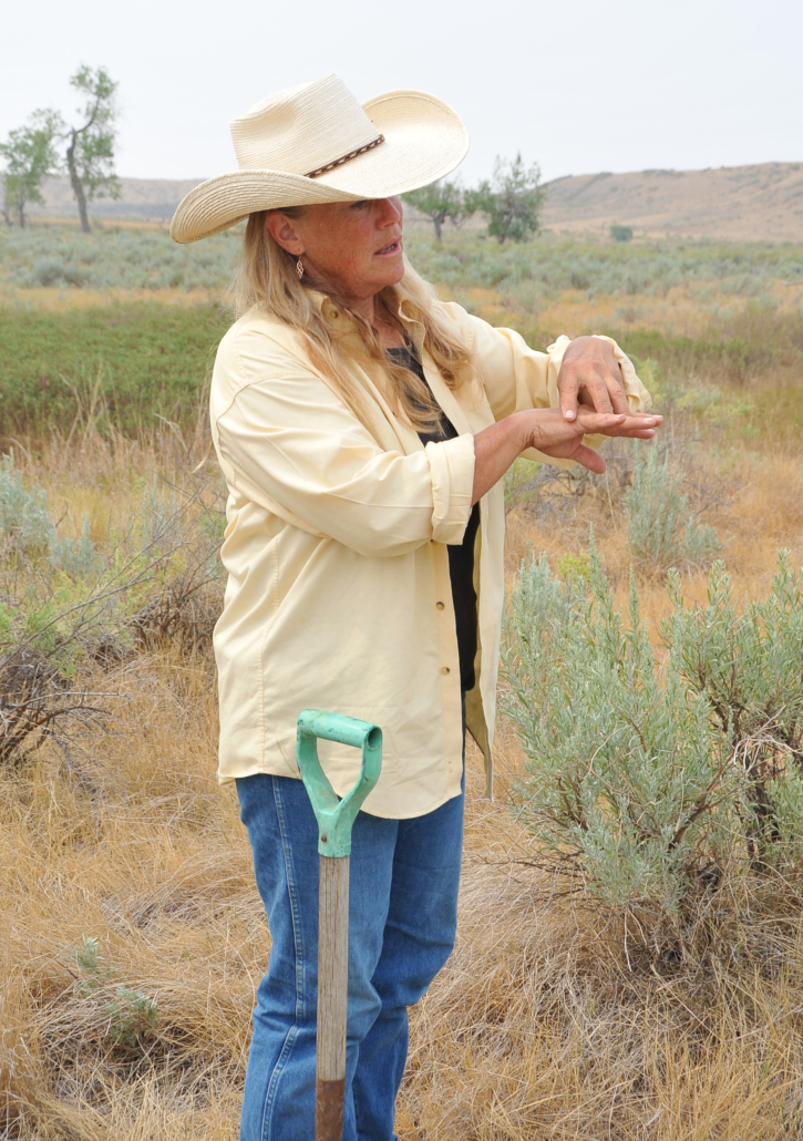 Linda Poole talks about soil health near Malta, Montana