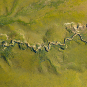Riverbed as seen from the air