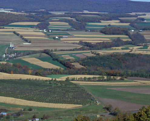 aerial photo of Pennsylvania farmland