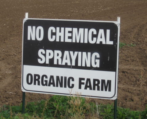 No Chemical Spraying sign